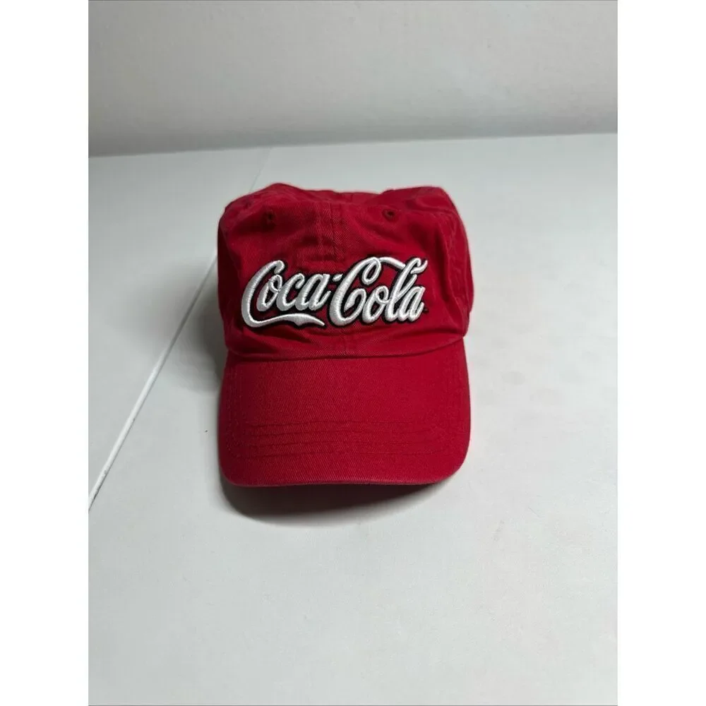 Embroidered Coca-Cola Red Baseball Hat Cap One Sz Youth Adjustable Strap Atlanta